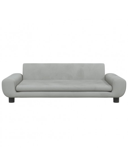 Lettino per Cani Grigio Chiaro 100x54x33 cm in Velluto