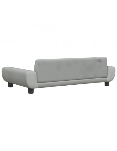 Lettino per Cani Grigio Chiaro 100x54x33 cm in Velluto