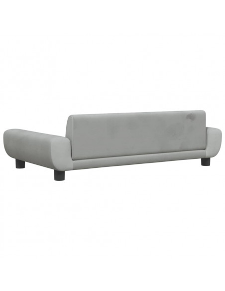 Lettino per Cani Grigio Chiaro 100x54x33 cm in Velluto