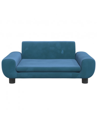 Lettino per Cani Blu 70x45x33 cm in Velluto