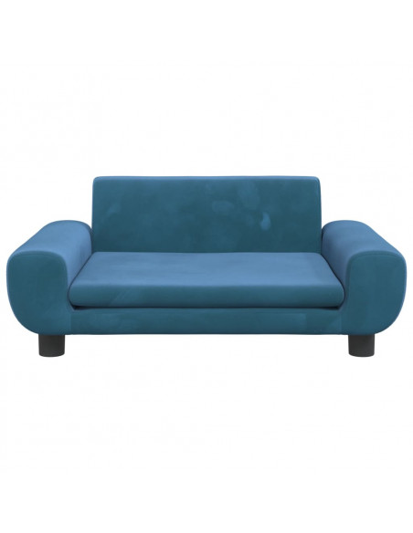 Lettino per Cani Blu 70x45x33 cm in Velluto