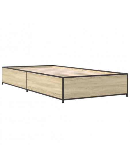 Giroletto Rovere Sonoma 75x190cm in Legno Multistrato e Metallo
