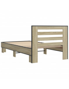 Giroletto Rovere Sonoma 75x190cm in Legno Multistrato e Metallo