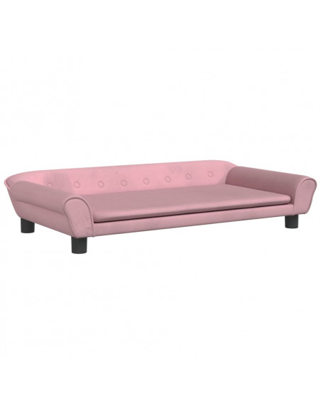 Lettino per Cani Rosa 100x50x21 cm in Velluto
