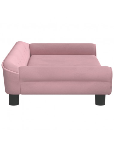 Lettino per Cani Rosa 100x50x21 cm in Velluto