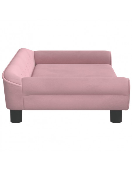 Lettino per Cani Rosa 100x50x21 cm in Velluto