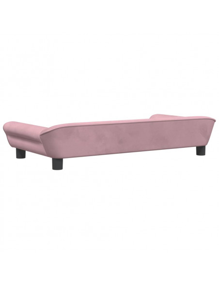 Lettino per Cani Rosa 100x50x21 cm in Velluto