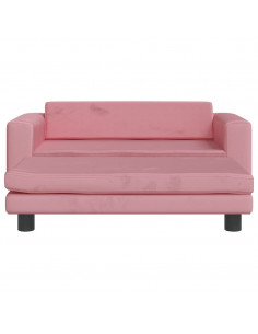 Lettino per Cani con Estensione Rosa 100x50x30 cm in Velluto 2