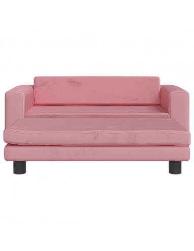 Lettino per Cani con Estensione Rosa 100x50x30 cm in Velluto