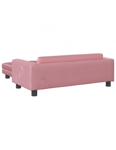 Lettino per Cani con Estensione Rosa 100x50x30 cm in Velluto