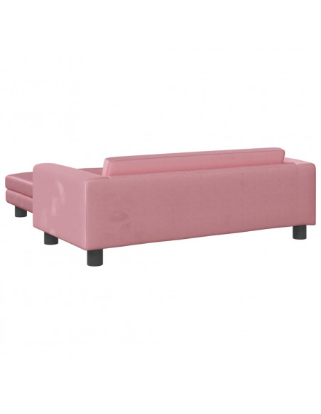 Lettino per Cani con Estensione Rosa 100x50x30 cm in Velluto