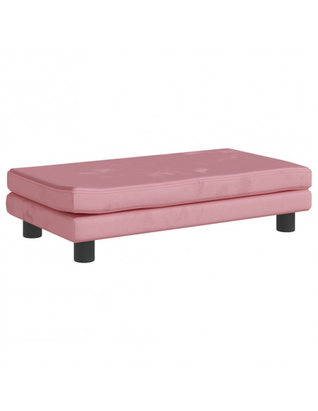 Lettino per Cani con Estensione Rosa 100x50x30 cm in Velluto