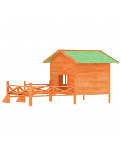 Cuccia per Cani Marrone 159x120x88,5 cm Legno Massello di Pino