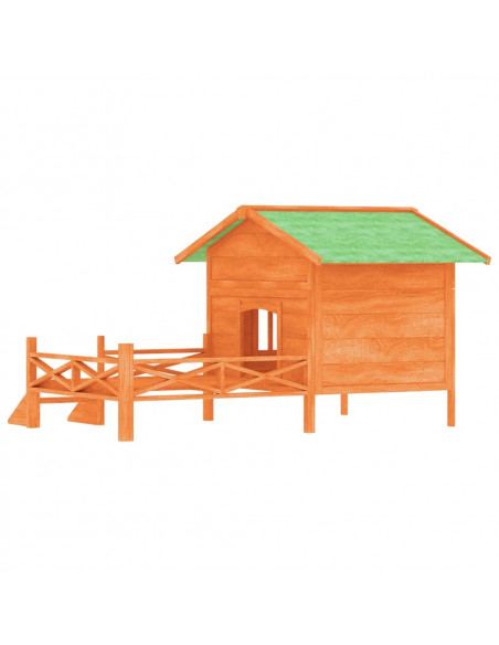 Cuccia per Cani Marrone 159x120x88,5 cm Legno Massello di Pino