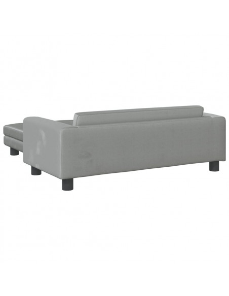 Lettino Cani con Estensione Grigio Chiaro 100x50x30 cm Velluto