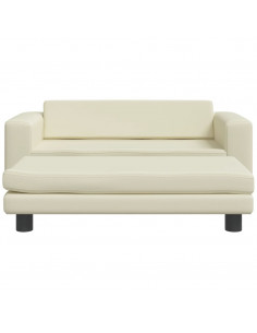 Lettino per Cani con Estensione Crema 100x50x30cm in Similpelle 2