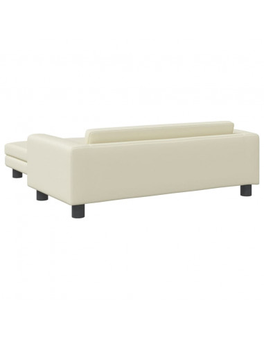 Lettino per Cani con Estensione Crema 100x50x30cm in Similpelle