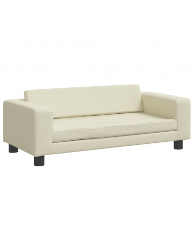Lettino per Cani con Estensione Crema 100x50x30cm in Similpelle