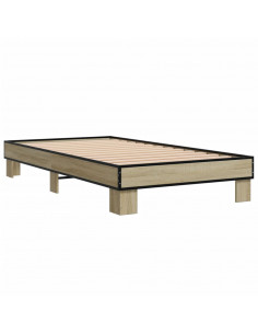 Giroletto Rovere Sonoma 90x190cm in Legno Multistrato e Metallo