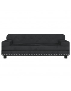 Lettino per Cani Nero 90x53x30 cm in Velluto 2