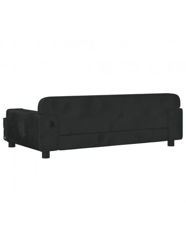 Lettino per Cani Nero 90x53x30 cm in Velluto