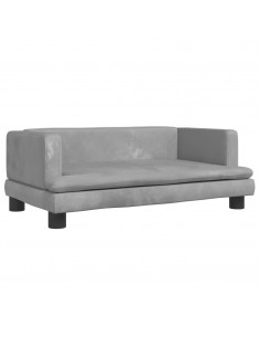 Lettino per Cani Grigio Chiaro 80x45x30 cm in Velluto