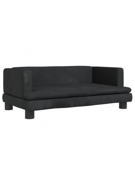 Lettino per Cani Nero 80x45x30 cm in Velluto