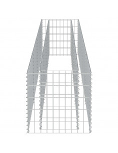 Gabbione Letto Rialzato in Acciaio Zincato 360x50x50 cm