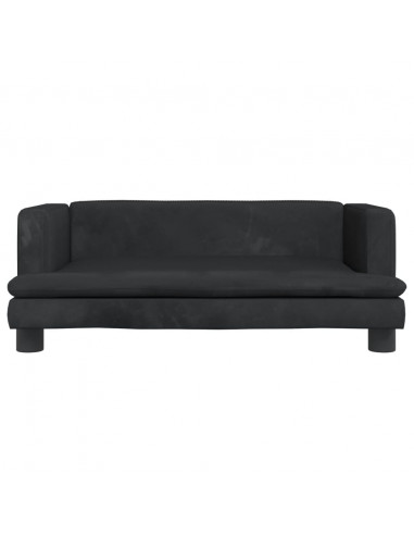 Lettino per Cani Nero 80x45x30 cm in Velluto