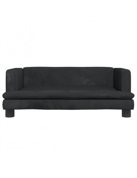 Lettino per Cani Nero 80x45x30 cm in Velluto