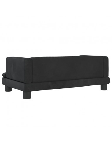 Lettino per Cani Nero 80x45x30 cm in Velluto