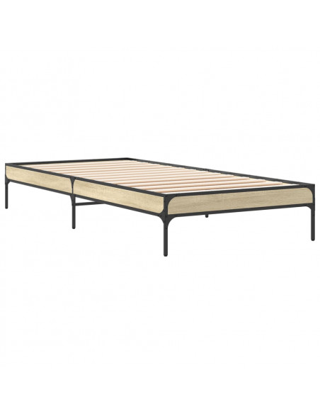 Giroletto Rovere Sonoma 90x200 cm Legno Multistrato e Metallo