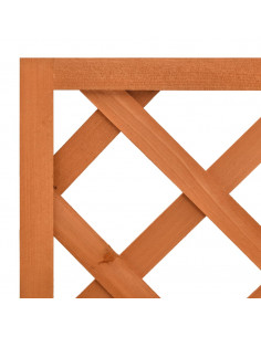 Fioriera con Traliccio Arancione 50x25x90 cm Massello di Abete