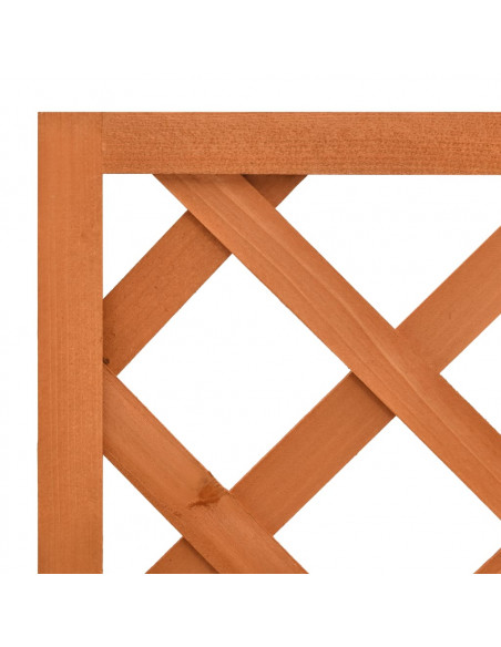 Fioriera con Traliccio Arancione 50x25x90 cm Massello di Abete