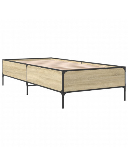 Giroletto Rovere Sonoma 90x200 cm Legno Multistrato e Metallo