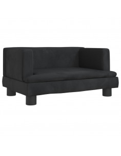 Lettino per Cani Nero 60x40x30 cm in Velluto