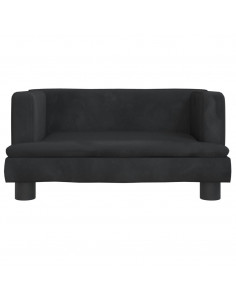 Lettino per Cani Nero 60x40x30 cm in Velluto 2