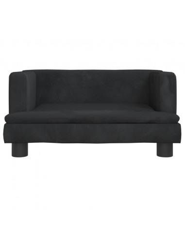 Lettino per Cani Nero 60x40x30 cm in Velluto