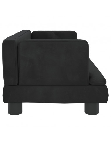 Lettino per Cani Nero 60x40x30 cm in Velluto