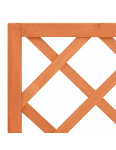 Fioriera con Traliccio Marrone 70x30x135cm in Massello di Abete