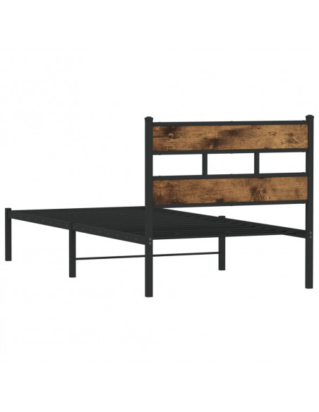Giroletto senza Materaso in Metallo Rovere Fumo 107x203 cm