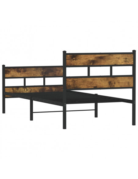 Giroletto senza Materaso in Metallo Rovere Fumo 107x203 cm