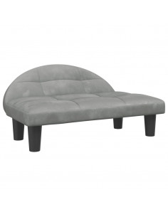 Lettino per Cani Grigio Chiaro 970x52x30 cm in Velluto