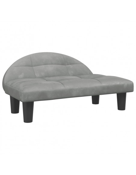 Lettino per Cani Grigio Chiaro 970x52x30 cm in Velluto
