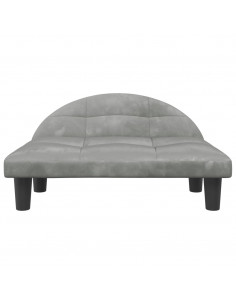 Lettino per Cani Grigio Chiaro 970x52x30 cm in Velluto 2