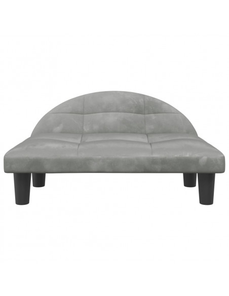 Lettino per Cani Grigio Chiaro 970x52x30 cm in Velluto