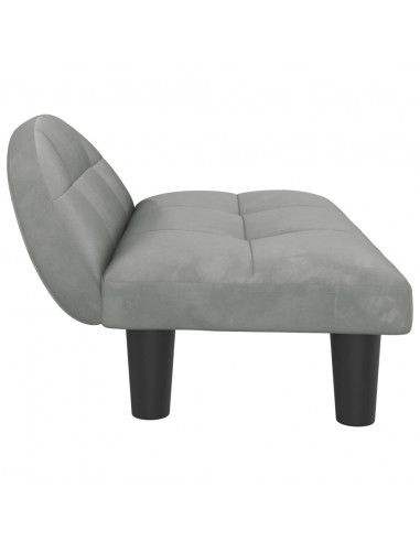 Lettino per Cani Grigio Chiaro 970x52x30 cm in Velluto