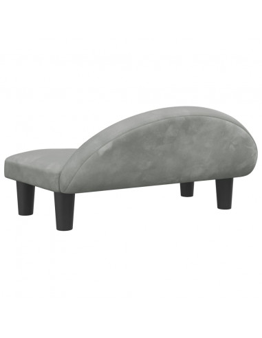 Lettino per Cani Grigio Chiaro 970x52x30 cm in Velluto