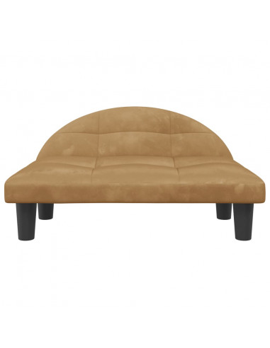 Lettino per Cani Marrone 70x52x30 cm in Velluto