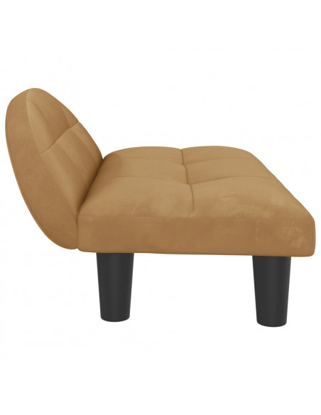 Lettino per Cani Marrone 70x52x30 cm in Velluto